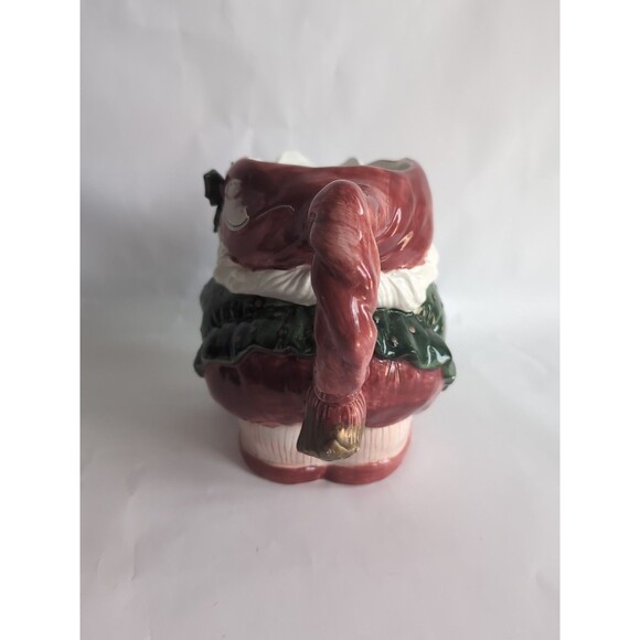 Fitz Floyd Santa Elf Pitcher 1989 1.75 qt Large Vintage Jug Christmas - Picture 4 of 9